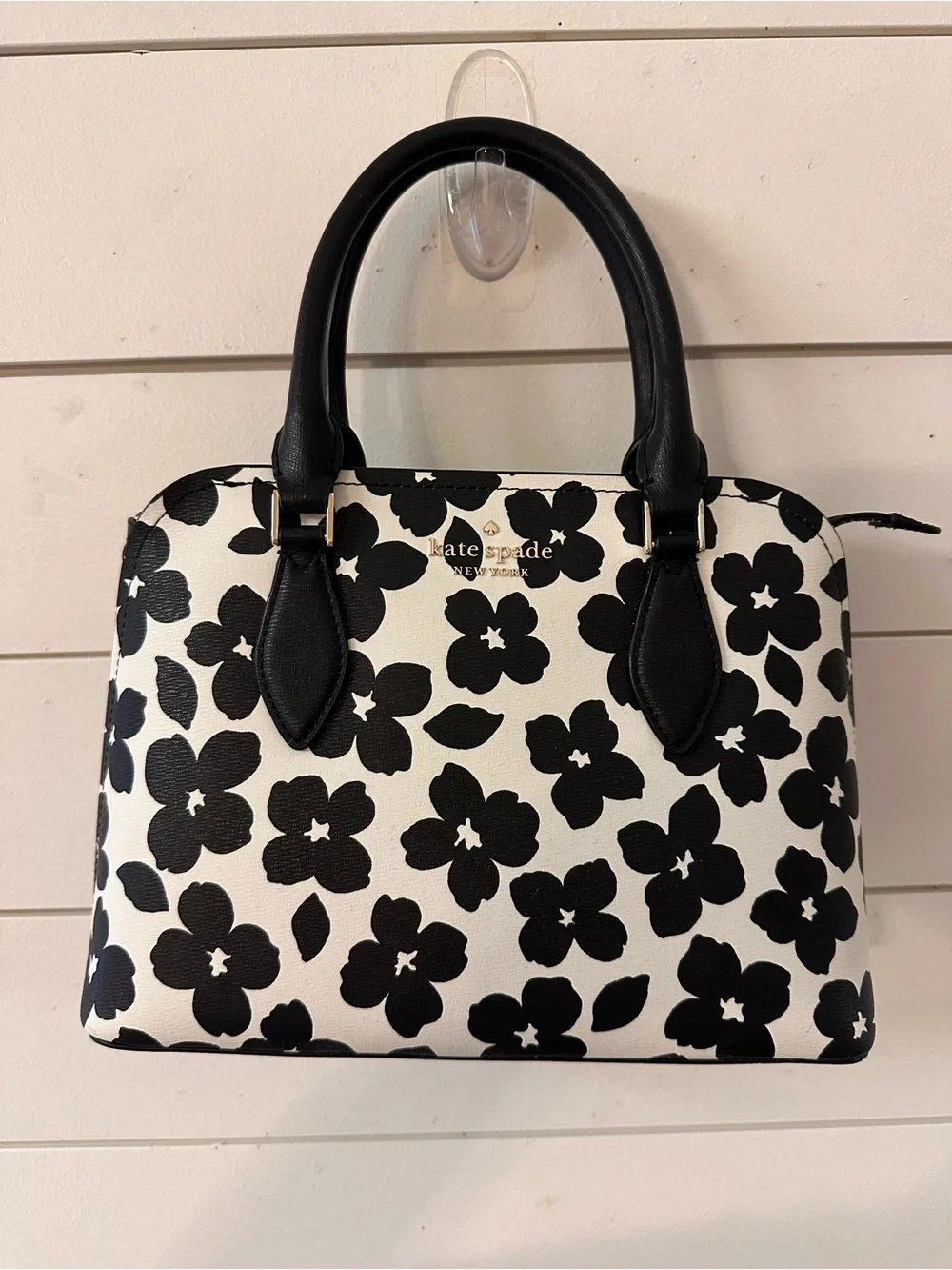 kate spade Black & White Floral Satchel